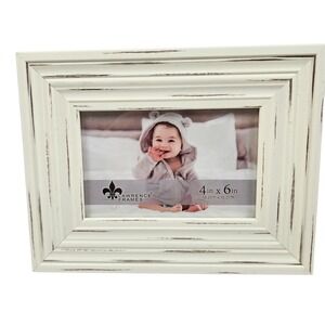 Lawrence Frames Distressed White 4x6 Picture Frame Rustic Farmhouse Decor